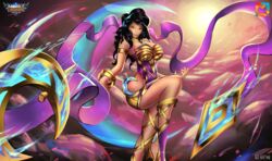 1girls big_breasts black_hair brown_skin disney dress esmeralda_(mobile_legends) fanart female female_only gold_dress gold_eyes gold_jewelry jewelry looking_at_viewer mgl mobile_legend_(game) mobile_legends mobile_legends:_bang_bang riarfian sun sunlight sunset the_hunchback_of_notre_dame yellow_eyes