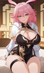 1female 1girl 1girls ai_generated animal_ears ass bed bedroom bedroom_background bedroom_eyes bedroom_setting big_ass big_boobs big_breasts big_butt big_butt_(female) big_tits boobs boobs_bigger_than_head breasts breasts_bigger_than_head busty busty_female butt chinese_clothes cleavage cleavage_dress cleavage_window curvaceous curvaceous_body curvaceous_female curvaceous_figure curvaceous_hips curvaceous_thighs curvy curvy_body curvy_female curvy_figure curvy_hips eyes female femme_fatale fox_ears hair hips honkai_(series) honkai_impact_3rd hourglass_figure hourglass_figured_female hoyoverse image large_ass large_boobs large_breasts large_butt large_tits lips mature_body mature_female mature_woman mihoyo pawg phat_ass pink_hair pink_hair_female plump_ass plump_boobs plump_breasts plump_butt plump_hips plump_thighs plump_tits qipao sexy sexy_female sitting sitting_on_bed smiling smiling_at_viewer thighs tits tits_bigger_than_head voluptuous voluptuous_female voluptuous_woman wide_hips yae_sakura
