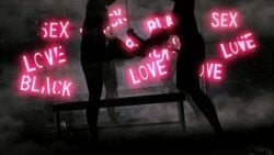 1girls 2boys 3d animated azusawa_kohane blowjob bondage breasts dark_skin fellatio hiyiti naked nipples nude oral penetration penis project_sekai sex spitroast