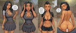 ai_generated big_breasts bra cleavage corruption dark-skinned_female harry_potter hourglass_figure hypnosis indian indian_female interracial light-skinned_male mullet parvati_patil school_uniform sex shorts tagme thehypno7ist transformation