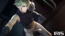 1boy 3d 3d_(artwork) big_penis cloud_strife erection femboy final_fantasy final_fantasy_vii final_fantasy_vii_remake irispoplar looking_at_viewer male male_only penis selfie solo source_filmmaker square_enix trap yaoi