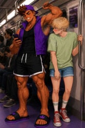 armpit_fetish armpit_hair armpit_sniffing armpits big_feet gay hairy hairy_armpits hairy_male male male_only muscles muscular muscular_male public size_difference smell smelling smelly smelly_armpits yaoi