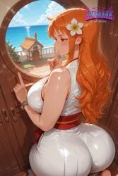 1girl 1girls ai_generated anime big_boobs big_breasts blushing blushing_at_viewer blushing_female boobs deurahh horny horny_female imminent_fellatio imminent_oral imminent_penetration imminent_sex imminent_vaginal nami_(one_piece) navel one_piece orange_eyes orange_hair pinup pinup_pose pov pov_eye_contact pretty_face ship smiling stable_diffusion steam steaming_body straw_hat_pirates sweat sweatdrop sweating_female thick_ass thick_legs thick_thighs tight_clothing tight_fit voluptuous voluptuous_female