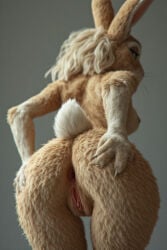 ai_generated animal animal_ears animal_genitalia animal_humanoid anthro anthro_only beastiality bunny_ears bunny_girl bunny_tail cum_in_pussy cum_inside humanoid pussy pussy_juice pussy_juice_drip realistic thefinalrule