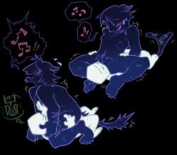 battat_(deltarune) blush cat_ears cat_mike_(deltarune) cat_tail cunnilingus cuntboy cuntboy/male deltarune deltarune_chapter_4 drooling eating_out eating_pussy gay holding_face male_only musical_note nude_male pluey_(deltarune) small_mike_(deltarune) sweatdrop trans_man transgender