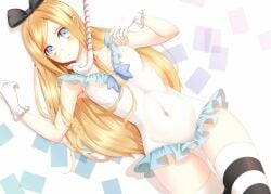 1girls armpit armpit_crease armpit_peek armpits ass_visible_from_the_front ass_visible_through_thighs belly belly_button black_hair_ribbon black_ribbon blonde blonde-haired_female blonde_female blonde_hair blonde_hair_female blue-eyed_female blue_eyes breasts collarbone curvaceous curvaceous_body curvaceous_female curvaceous_figure curvaceous_hips curvy curvy_body curvy_female curvy_figure curvy_hips digital digital_art digital_media digital_media_(artwork) elbows female female_focus female_only fingers fit_female gloves groin hair_ribbon hairless_armpits head_tilt hourglass_figure inguinal_crease inguinal_ligament koyaya landscape lean_figure legwear leotard linea_alba long_hair looking_at_viewer looking_up looking_up_at_viewer midriff narrow_waist navel oc original original_art original_artwork original_character petite petite_body petite_breasts petite_female petite_girl petite_tits ribbon ribcage ribs shaved_armpits shoulders skinny skinny_female skinny_girl skinny_waist slender_body slender_waist slim_female slim_waist small_boobs small_breasts small_tits small_waist solo stockings stomach striped_legwear striped_stockings striped_thigh_highs striped_thighhighs thigh_gap thigh_highs thighhighs thighs thin_female thin_waist tilted_head tiny_breasts tiny_tits topwear upper_body white_gloves white_leotard white_topwear wide_hips