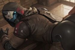 abs ai_generated anal animated anus ass bara bent_over blue_eyes cayde-6 cum cum_inside cum_on_ass destiny_2 gay glowing_eyes hood horn humanoid_robot interspecies male/male male_only moaning muscular navel nipples penis plap_(sound) pull_out sex sound sound_edit sound_effects tagme testicles veins video yaoi