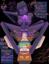 2futas alex_(minecraft) anal anal_penetration anal_sex big_balls big_breasts big_penis enderman enjoying enjoying_sex excited futa/futa futa_on_futa futadom futanari hard_sex makoda microsoft minecraft mojang rough_sex sweat