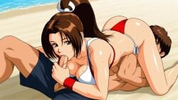 69 69_position ai_generated couple_sex female_dominating_male kim_kaphwan king_of_fighters kof mai_shiranui oral_sex sixty_nine the_king_of_fighters woman_on_top