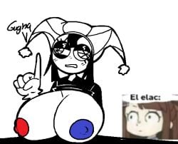 areola areolae big_breasts clown clown_girl eyes_crossed huge_breasts large_breasts nipples pomni pomni_(the_amazing_digital_circus) stupid tagme the_amazing_digital_circus ykujo
