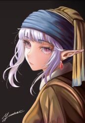 female female_only frieren frieren_beyond_journey's_end girl_with_a_pearl_earring sousou_no_frieren