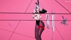 animated arlecchino_(genshin_impact) big_breasts bouncing_ass bouncing_breasts bunny_costume bunny_ears bunny_tail bunnysuit dance dancing excessive_tattoos female female_only genshin_impact high_heels hoyoverse iwara k-pop long_nails longer_than_2_minutes music qos qos_tattoo red_heels ring shaking_hips smile smiling_at_viewer sound tagme tattoo tattoos tattoos_everywhere tights unusual_pupils video white_hair womb_tattoo
