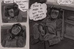 comic comic_page deltarune deltarune_chapter_3 english_dialogue english_text masturbation moossin4 penis ramb_(deltarune) solo solo_focus
