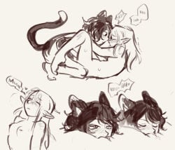 2girls dungeon_meshi izutsumi lesbian marcille_donato yuri