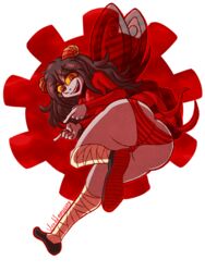 1girls 2019 aradia_megido ass ass_cleavage baron_vee black_hair breasts butt_crack clothing floating full_body grey_skin homestuck horns long_hair looking_back ms_paint_adventures open_mouth panties pointy_ears red_eyes red_lips shimapan solo transparent_background troll wings