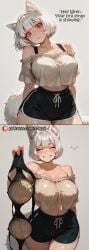 adorable adorable_face adorable_girl ai_generated albino anal anthro anthro_female balls big_ass big_balls big_booty big_breasts big_butt big_cock big_dick big_hips big_penis big_smile big_testicles big_thighs black_male_white_female bra_meme bra_removed bra_strap_is_showing_(meme) breasts child_bearing_hips crop_top crop_top_overhand curvaceous curvaceous_ass curvaceous_body curvaceous_female curvaceous_figure curvaceous_hips curvaceous_thighs curvy curvy_body curvy_female curvy_figure curvy_hips curvy_thighs cute cute_face cute_female dolphin_shorts fantasy fantasy_world female female_focus female_only fox_ears fox_girl fox_humanoid fox_tail foxgirl furry furry_female grin huge_boobs huge_breasts huge_hips large_ass large_boobs large_breasts large_butt large_hips large_thighs large_tits light-skinned_female light_skin meme midriff nipple_bulge no_bra no_bra_under_clothes oc original_character pale pale-skinned_female pale_body pale_female pale_fur pale_skin plump_ass plump_thighs presenting_bra red_eyes removing_bra removing_clothing short_shorts shortstack smile solo solo_female thick thick_ass thick_butt thick_hips thick_tail thick_thighs white_ears white_fur white_hair white_tail wren_(zfapai) zfapai