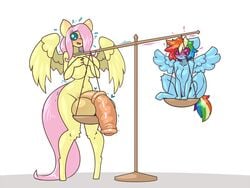 4:3 animal_genitalia animal_penis anthro anthrofied balls big_balls big_breasts big_penis breast_size_difference breasts duo equid equine equine_penis fat_cock female flaccid fluttershy_(mlp) friendship_is_magic furry futanari genitals gynomorph hair_on_head hasbro heart hi_res huge_balls huge_cock intersex limebreaker mammal my_little_pony nude pegasus penis rainbow_dash_(mlp) scale simple_background weighing_balls weighing_scale wings