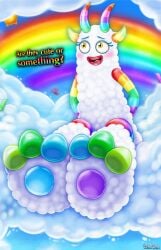 epic_pompom feet feet_fetish foot_fetish my_singing_monsters pinkuminku pompom_(my_singing_monsters)