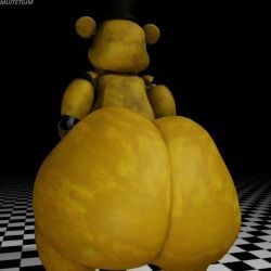 1boy animated animatronic animatronic_male back_view beard big_ass big_butt bouncing_butt fat_ass five_nights_at_freddy's five_nights_at_freddy's_2 fnaf golden_freddy_(fnaf) male male_only muitetul nude presenting robot scottgames shaking_ass shaking_butt short_playtime solo solo_focus sound tagme teasing video