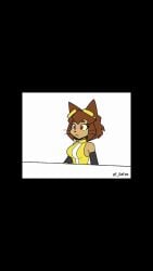 big_breasts breasts_out f_dafox gameoverse hello_neighbor house_doodle kit_(gameoverse) meme meme_attire simple_background tagme video voice_acted