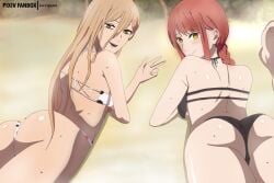 2girls adult adult_female alternate_version_at_source alternate_version_available anime anime_character ass ass_cleavage ass_crack back beach beach_background beach_setting blonde blonde-haired_female blonde_female blonde_hair blonde_hair_female braid braided_hair braided_ponytail busty busty_female butt chainsaw_man closed_mouth_smile crosshair_pupils demon devil duo fanart gluteal_fold horn horns kurigami kurigamiin looking_back looking_back_at_viewer looking_up looking_up_at_viewer makima_(chainsaw_man) mappa mature mature_female median_furrow more_at_source multiple_females multiple_girls open_mouth open_mouth_smile outdoor outdoor_background outdoor_nudity outdoors outside outside_nudity parted_lips ponytail power_(chainsaw_man) red-haired_female red_hair red_horn red_horns ring_eyes ringed_eyes shonen_jump shoulder_blades shueisha smile smiley_face smiling smiling_at_viewer summer_setting thick_ass thick_butt tongue upper_teeth weekly_shonen_jump yellow-eyed_female yellow_eyes