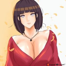 1girl 1girls black_hair boruto:_naruto_next_generations breasts hinata_hyuuga mature_female milf naruto_(series) queen_of_spades short_hair