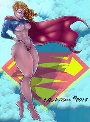 areolae ass athletic athletic_female bare_legs barefoot big_ass big_breasts blonde_hair blue_eyes breasts busty cape crop_top dc dc_comics female female_focus female_only full_body g-string hourglass_figure huge_ass kara_danvers kara_zor-el large_ass long_hair long_legs navel nipples nude nude_female nudity panamanianprincess pose posing solo supergirl superman_(series) thick_thighs thong toned toned_female wide_hips