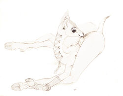 anthro autocunnilingus bracelet breasts cervid ear_piercing eyebrow_piercing facial_piercing female flexible fuchs fur genital_piercing genitals hooves jewelry licking looking_at_viewer mammal masturbation multi_nipple nipple_piercing nipples nude oral oral_masturbation piercing pussy simple_background sketch small_breasts smile solo spread_legs spreading surface_piercing tongue tongue_out traditional_media_(artwork) vaginal_masturbation vaginal_penetration white_background