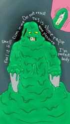 2017 4_fingers absorption_vore blush bodily_fluids bondage bound bulge chair covered_in_goo covered_in_slime crud cum cum_in_goo cum_inside digital_media_(artwork) disney dripping duo ejaculation erection fingers forced furniture gay genital_fluids genitals goo_creature goo_dripping goo_transformation green_body green_goo green_slime hi_res human humanoid humanoid_genitalia humanoid_penis looking_at_viewer looking_pleasured male male/male mammal masturbation messy monster nude open_mouth orgasm orgasm_face penis rape simple_background sitting sitting_on_throne slime swizy text throne transformation vore widescreen winnie_the_pooh_(franchise) yaoi yellow_eyes