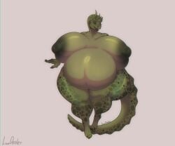 6:5 absurd_res anthro argonian aroused belly big_belly big_breasts breasts female hi_res horn huge_belly huge_breasts hyper hyper_belly lionmom lustful_gaze lying microsoft morbidly_obese nakeen-warei non-mammal_breasts obese on_back open_mouth overweight scalie solo the_elder_scrolls