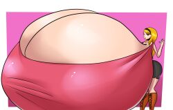 1girls big_ass blonde_hair breasts_bigger_than_body breasts_bigger_than_head breasts_bigger_than_torso breasts_on_floor bursting_breasts casandra_(schnauzercito) colossal_breasts hyper hyper_breasts immobile looking_at_viewer schnauzercito solo_female tagme too_big_to_move