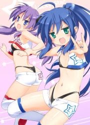 2girls artist_request kagami_hiiragi konata_izumi lucky_star tagme