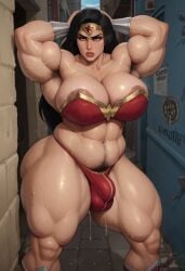 1futa abs ai_generated alley almost_naked amazon areola_slip areolae armpit_hair armpits arms_behind_head arms_up ball_bulge balls_in_panties balls_under_clothes barely_clothed biceps big_balls big_breasts big_muscles black_hair bracers breast_squeeze breasts bulge bulky bush busty circlet civitai cleavage color excessive_pubic_hair flaccid flexing front_view futa_sans_pussy futanari hairy_armpits happy_trail headband huge_breasts jimojo lingerie long_hair midriff muscular muscular_arms muscular_futanari muscular_thighs navel outdoors penis_under_clothes pony_diffusion_xl pubic_hair pubic_hair_peek shiny_skin skimpy skimpy_clothes skimpy_costume skimpy_top standing steam steaming_body steamy_armpits strapless superheroine sweat sweating sweaty_breasts sweaty_thighs thick_thighs thighs thong triceps tubetop underwear veiny_arms veiny_muscles wide_hips wonder_woman wristband