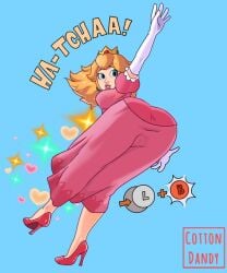 alternate_version_available blonde_hair button_prompt cottndandy nintendo peach_bomber pink_dress princess_peach super_mario_bros. super_smash_bros.