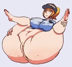 ass_body big_ass big_breasts bluesky_(social_media) chubby comission depressed fat_ass five_nights_at_freddy's five_nights_at_freddy's:_security_breach freckles_on_ass hairy_anus half_naked nanodude78 no_pants pussy ratesalt simple_background spread_legs vanessa_(fnaf)