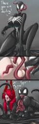 anilingus crossover futanari league_of_legends long_tongue marvel nana_gel riot_games she-venom venom_(marvel) xayah