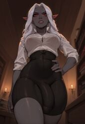 1futa 1futanari ai_generated ass big_ass big_breasts big_butt big_hips big_penis black_eyeshadow black_lip black_lips black_lipstick black_makeup breasts cleavage dark_skin dick dickgirl drow drow_(dnd) eyebrows eyelashes futa_only futanari goth goth_futa goth_girl goth_makeup gothic gothic_girl gothified grin grinning grinning_at_viewer hair hands-free huge_cock indoors lips long_hair looking_at_viewer makeup narrow_waist narrowed_eyes nose original original_character penis red_eyes seducing seductive seductive_eyes seductive_gaze seductive_look seductive_mouth seductive_pose seductive_smile silver_hair smile smile_at_viewer smiley_face smooth_balls smooth_penis smooth_skin solo solo_dickgirl solo_focus solo_futa solo_futanari testicles velonix white_hair