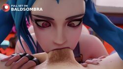 arcane arcane_jinx ass baldsombra blue_hair choking choking_on_cock choking_on_penis erection eye_contact fellatio forced_oral hair_pull handlebars huge_cock imminent_deepthroat irrumatio_handles jinx_(league_of_legends) league_of_legends penis petite pubic_hair pulling_hair pulling_twintails riot_games seductive_eyes skinny sloppy_blowjob sundered tagme twin_braids twintail_pull twintails uncensored video video_games