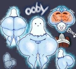 big_ass big_butt big_hips bubble_butt erection front_view ghost ghost_girl giant_ass happy hips huge_hips huge_thighs original original_character smile smiling thick_ass thick_thighs thighhighs thighs vierde28 wide_hips