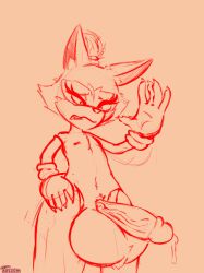 anthro canid canine canis clawed_fingers claws clothing cum_dripping_from_penis fangs fur genderswap_(ftm) gloves hair hand_on_hip handwear huge_balls huge_cock idw_publishing male mammal penis ponytail precum precum_drip rule_63 sega simple_background solo sonic_(series) sonic_the_hedgehog_(comics) sonic_the_hedgehog_(idw) sonic_the_hedgehog_(series) tascom teeth whisper_the_wolf wolf