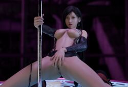 1girls 3d club female final_fantasy final_fantasy_vii final_fantasy_vii_remake pussy stripper_pole tifa_lockhart