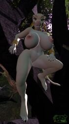 1girls 3d 3d_(artwork) 3d_model abebi_(zp92) anthro big_ass big_breasts in_tree jewelry jungle mature_anthro mature_female nipples nude nude_female smile solo source_filmmaker sunshine tezcatl tezcatl-ayauhtli thick_thighs voluptuous voluptuous_female zp92