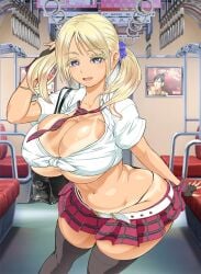 1female 1girl 1girls alexis_(rebis) ass ass_cleavage ass_cleavage_tanline barely_clothed barely_visible_pussy big_ass big_butt bimbo bimbo_body black_stockings black_thong blonde_hair blush breasts_bigger_than_head butt_crack cleavage cleavage_cutout cleavage_overflow curvy enormous_breasts fat_ass female female_focus female_human female_only g-string gigantic_breasts gyaru huge_ass huge_breasts huge_butt huge_hips huge_thighs huge_tits ineffective_clothing ineffective_skirt light-skinned_female looking_at_viewer miniskirt no_dialogue no_text oc original original_character partially_clothed partially_clothed_female plump_ass plump_breasts plump_butt plump_thighs public public_transportation rebis revealing revealing_clothes revealing_outfit school_girl school_uniform schoolgirl schoolgirl_uniform short_skirt solo solo_female solo_focus standing standing_position staring staring_at_viewer stockings tan tan-skinned_female tan_body tan_skin tanline tanned tanned_female tanned_girl tanned_skin textless thick_thighs thigh_highs thighhighs thighs thong thong_panties thong_straps train twintails twintails_(hairstyle) useless_clothing voluptuous voluptuous_female wide_hips