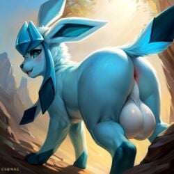 ai_generated ass big_balls feral glaceon pokemon