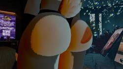 anthro big_butt butt_focus butt_tattoo ear_piercing female furry furry_female rabbit_girl vrchat vrchat_avatar vrchat_model