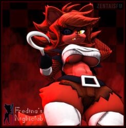 1girls 3d 3d_(artwork) anthro armwear bandage bandages belt belt_buckle big_breasts bondage breasts cally3d clazzey cryptiacurves eyepatch fazclaire's_nightclub female female_only fexa fexa_(cryptia) fit five_nights_at_freddy's fnaf fox fox_ears fox_tail foxy_(cally3d) foxy_(fnaf) fredina's_nightclub gold_tooth hand_behind_head hook hook_hand hourglass_figure huge_breasts large_breasts looking_at_viewer net_stockings pinup pirate red_body red_hair red_skin scottgames sfm short_shorts shorts source_filmmaker stockings underboob yellow_eyes zentaisfm