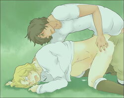 axis_powers_hetalia france_(hetalia) francis_bonnefoy greece_(hetalia) heracles_karpusi male_only