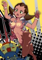 embarrassed mega_man mega_man_legends pussy servbot tenteco_(covamin) torn_clothes tron_bonne