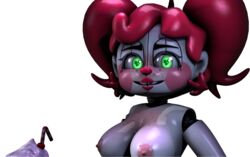 3d baby_(fnafsl) blackterio breasts cheeks circus_baby circus_baby_(fnaf) five_nights_at_freddy's five_nights_at_freddy's:_sister_location green_eyes looking_at_viewer red_cheeks red_hair smile smiling smiling_at_viewer so87baby solo source_filmmaker summer_of_87_baby topless transparent_background white_background