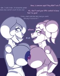 2girls baby_(fnafsl) balloon_boy_(fnaf) breast_frottage breast_squish breasts circus_baby circus_baby_(fnaf) five_nights_at_freddy's freepancakes multiple_girls sister_location teasing